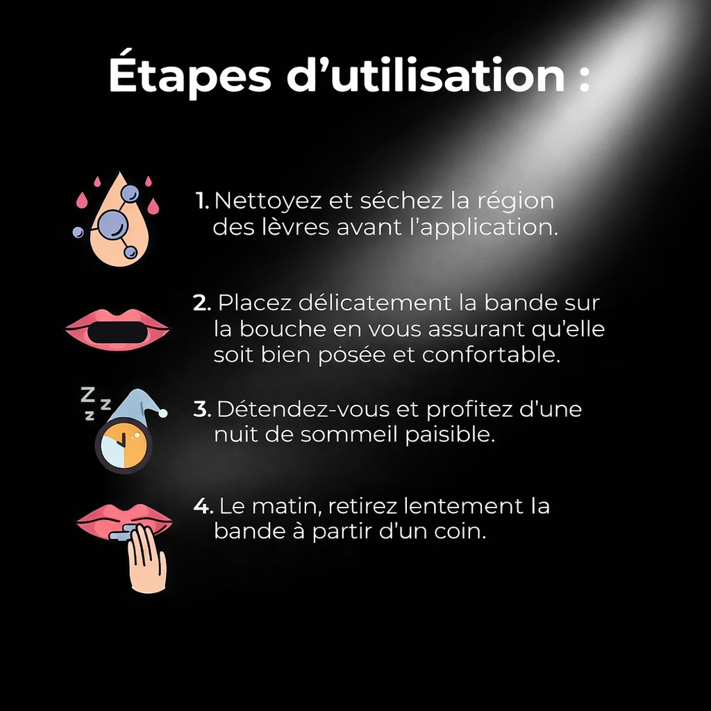 Bande buccale anti-ronflement