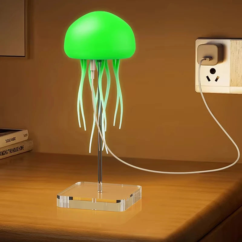 Lampe LED méduse tournante RGB